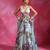 Ice Blue Floral Printed Organza Crepe Lehenga Set