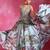 Ice Blue Floral Printed Organza Mesh Jute Lehenga Set