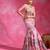 Sugar Pink Printed Crepe Organza Mermaid Lehenga Set