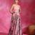 Sugar Pink Printed Organza Chanderi Corset Lehenga Set