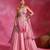 Sugar Pink Organza Beaded Kurti Lehenga Set