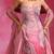 Sugar Pink Organza Beaded Kurti Lehenga Set