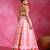 Pink Floral Printed Organza Crepe Lehenga Set