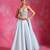 Ice Blue Silk Organza Corset Lehenga Set