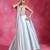 Ice Blue Silk Organza Corset Lehenga Set