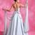 Ice Blue Silk Organza Corset Lehenga Set