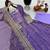Lavender fendy silk embroidered stitched kurta set