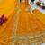 Yellow fendy silk embroidered stitched kurta set