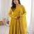 Women Roman Silk Chanderi Solid Anarkali Kurta Set with Dupatta