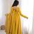 Women Roman Silk Chanderi Solid Anarkali Kurta Set with Dupatta