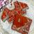 Orange Color sequence And embroidery work Satin Saree