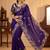 purple Color sequence And embroidery work Satin Saree
