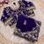 purple Color sequence And embroidery work Satin Saree
