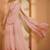 Peach crepe pearlwork  sharara set