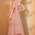 Peach crepe pearlwork  sharara set