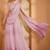 Pink crepe pearlwork  sharara set