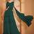 Dark green crepe pearlwork  sharara set