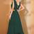 Dark green crepe pearlwork  sharara set