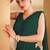 Dark green crepe pearlwork  sharara set