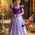 Girls lavender jacquard lehenga choli with dupatta set