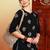 Women black floral buttis embroidered lucknowi chikankari rayon cotton short kurtis