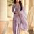 Lavender simar silk blend mirror work kurta palazzo set with dupatta