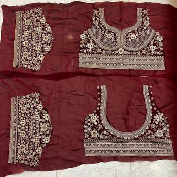 white color fancy silk blend embroidered bollywood style partywear saree 5