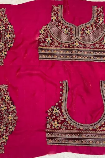 purple color fancy silk blend embroidered bollywood style partywear saree