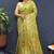 Light green banarasi silk blend saree with zari floral weaving