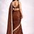 brown color crepe ready to wear partywear saree