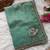 Teal Color Beads And Embroidery Work Satin Saree