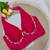 Rani pink rayon silk blend navratri halter neck blouse