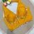 Yellow rayon silk blend navratri halter neck blouse