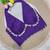 Purple rayon silk blend navratri halter neck blouse