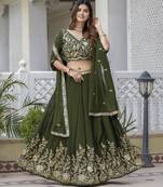 Designer Rangoli Silk Embroidery lehenga choli