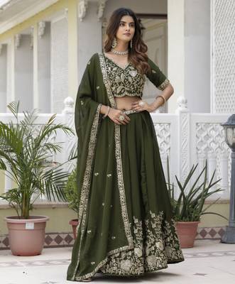 Designer Rangoli Silk Embroidery lehenga choli 3