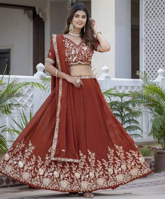 Designer Rangoli Silk Embroidery lehenga choli 1