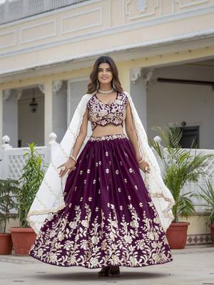 Trending Georgette Embroidery lehenga choli 2