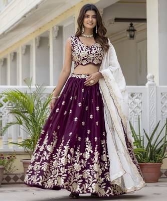 Trending Georgette Embroidery lehenga choli 4