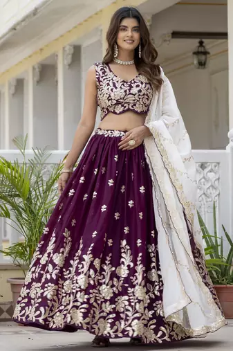 Trending Georgette Embroidery lehenga choli