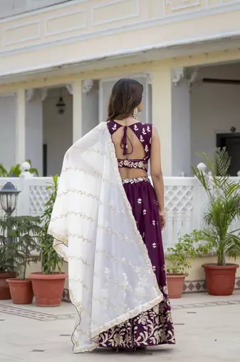 Trending Georgette Embroidery lehenga choli