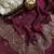 Wine Color embroidery And sequence work Chiffon Saree