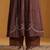 Plum brown embroidered cotton tissue long kurti set