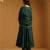 Emerald green embroidered chanderi anarkali set