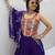 Women's Purple Navratri Chaniya Choli with Kutchi Mirror Work Blouse & Embroidered Dupatta