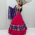 Women's Rani Pink Navratri Chaniya Choli with Kutchi Mirror Work Blouse & Embroidered Dupatta