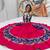 Women's Rani Pink Navratri Chaniya Choli with Kutchi Mirror Work Blouse & Embroidered Dupatta