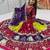 Women's Multicolor Navratri Chaniya Choli with Embroidered Lehenga, Designer Blouse & Purple Dupatta