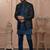 Turquoise color indowestern for men