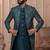 Turquoise indowestern for men